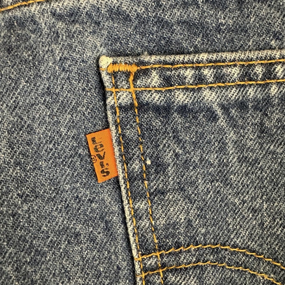 Vintage Levi's 517 Orange Tab Bootcut Jeans Mens 42x30 Denim Made In USA 80s 90s - Picture 9 of 12